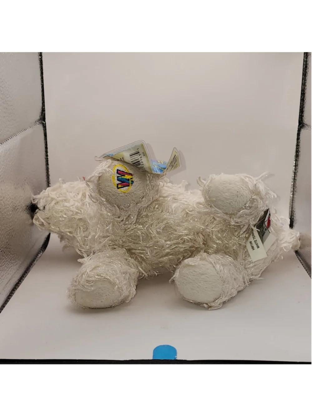 Vintage Webkinz White Terrier Plush Dog with Unused Secret Code - Retired GANZ